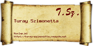 Turay Szimonetta névjegykártya